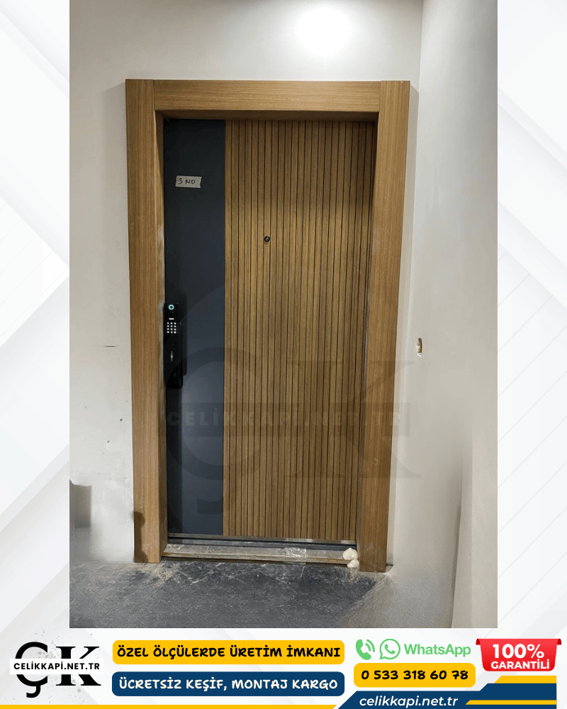 Tik Kaplama Akıllı Kilit Daire Kapısı