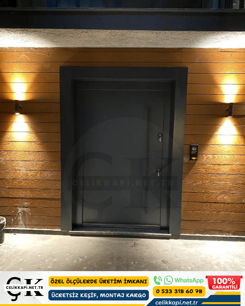 Düz Kompakt Uzun Kollu Villa Kapısı İstanbul
